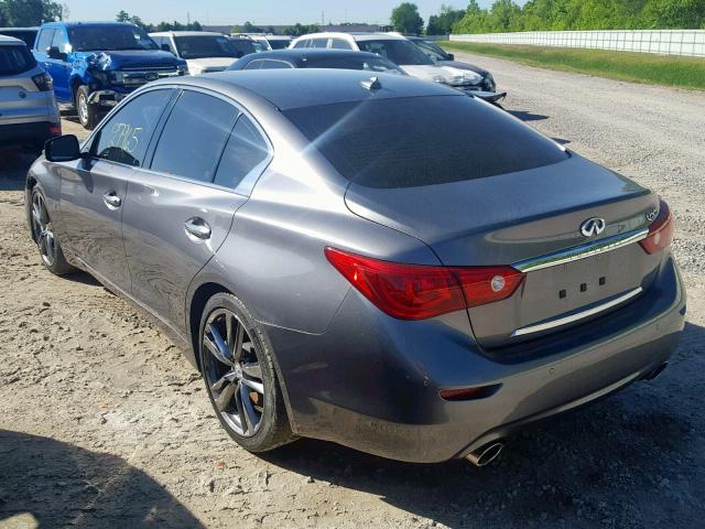 JN1BV7AP8FM350432 - 2015 INFINITI Q50 BASE GRAY photo 3