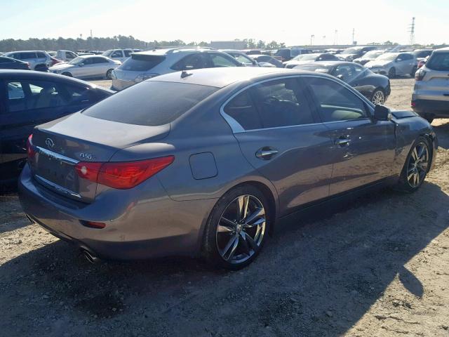 JN1BV7AP8FM350432 - 2015 INFINITI Q50 BASE GRAY photo 4