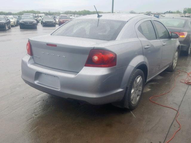 1C3CDZAB5EN154174 - 2014 DODGE AVENGER SE SILVER photo 4