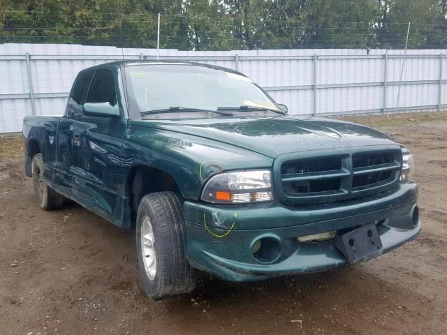 1B7GL22X9YS723065 - 2000 DODGE DAKOTA GREEN photo 1