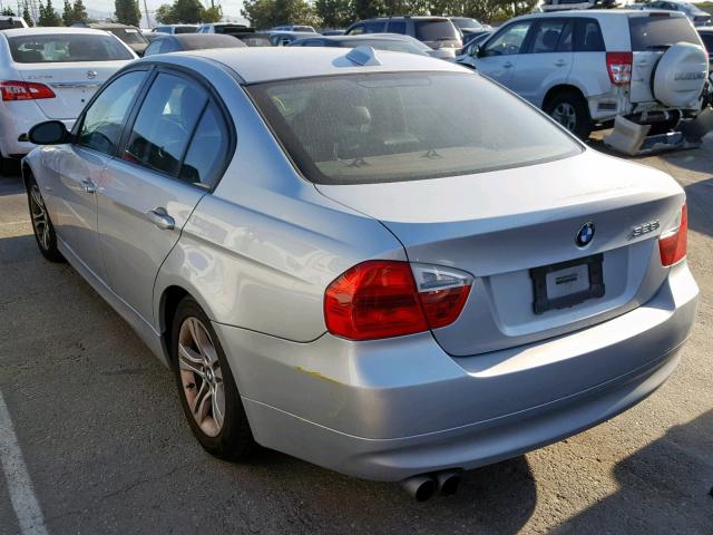 WBAVC53588FZ85574 - 2008 BMW 328 I SULE SILVER photo 3