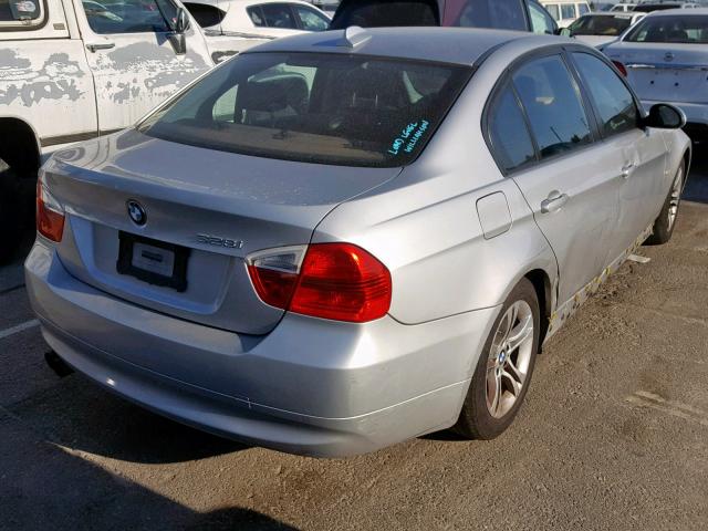 WBAVC53588FZ85574 - 2008 BMW 328 I SULE SILVER photo 4