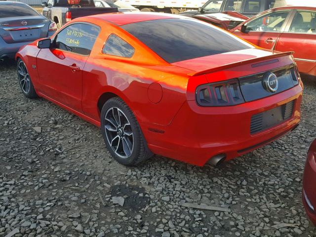 1ZVBP8CF8E5334304 - 2014 FORD MUSTANG GT RED photo 3