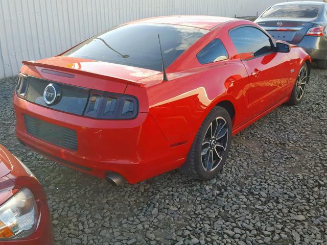 1ZVBP8CF8E5334304 - 2014 FORD MUSTANG GT RED photo 4