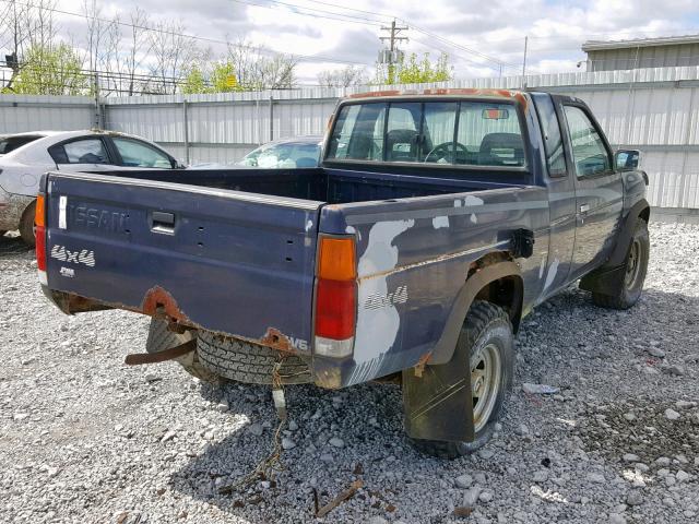 1N6HD16Y9PC378592 - 1993 NISSAN TRUCK KING BLUE photo 4