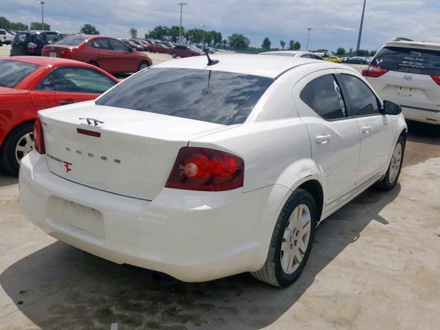 1B3BD4FB4BN516799 - 2011 DODGE AVENGER EX WHITE photo 4