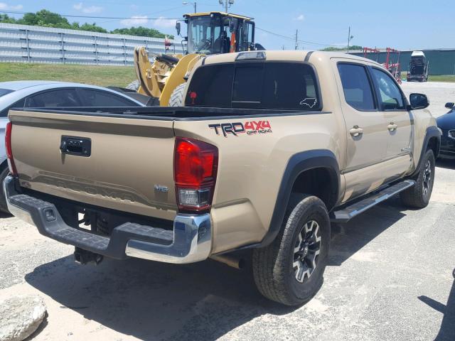 5TFCZ5AN4HX048257 - 2017 TOYOTA TACOMA DOU GOLD photo 4