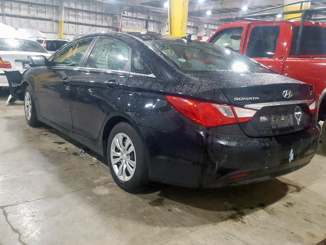 5NPEB4AC7DH545895 - 2013 HYUNDAI SONATA GLS BLACK photo 3