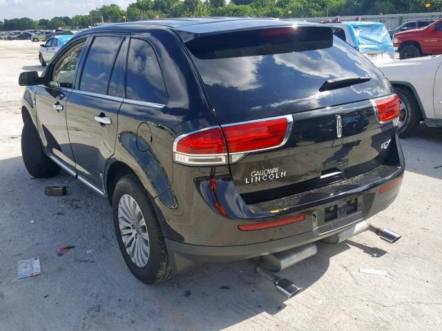 2LMDJ6JK6BBJ23255 - 2011 LINCOLN MKX BLACK photo 3