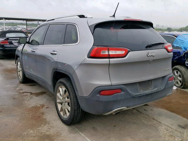 1C4PJLDB6FW690626 - 2015 JEEP CHEROKEE L GRAY photo 3