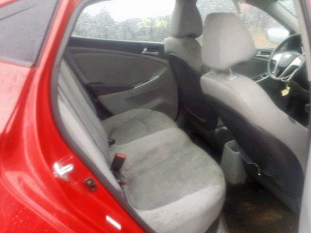 KMHCT4AE2GU158456 - 2016 HYUNDAI ACCENT SE RED photo 6