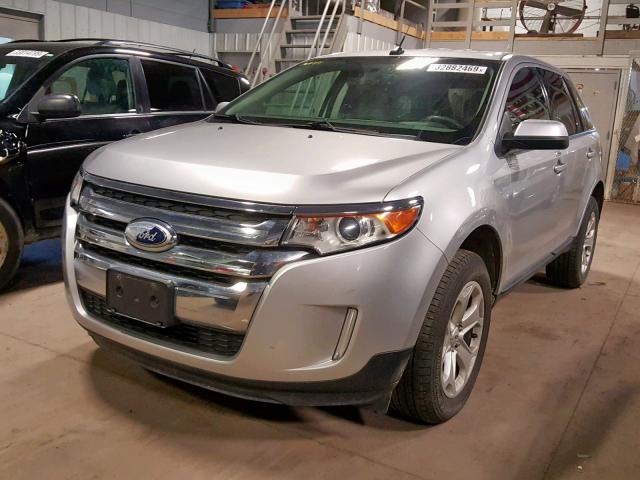 2FMDK3JC1CBA30757 - 2012 FORD EDGE SEL SILVER photo 2