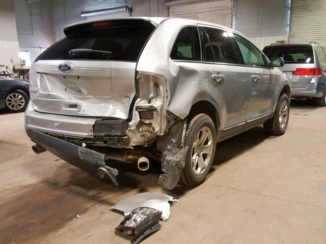 2FMDK3JC1CBA30757 - 2012 FORD EDGE SEL SILVER photo 4