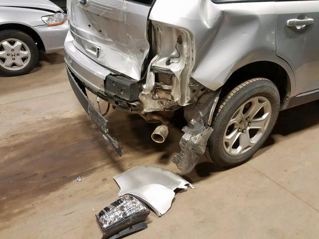 2FMDK3JC1CBA30757 - 2012 FORD EDGE SEL SILVER photo 9