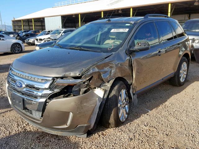 2FMDK3JC6DBC85647 - 2013 FORD EDGE SEL GRAY photo 2