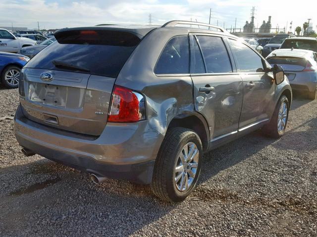 2FMDK3JC6DBC85647 - 2013 FORD EDGE SEL GRAY photo 4