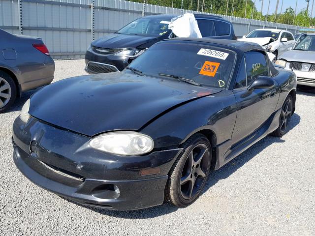 JM1NB353230312507 - 2003 MAZDA MX-5 MIATA BLACK photo 2