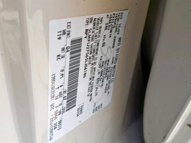 5LMFU27565LJ06186 - 2005 LINCOLN NAVIGATOR 白色 照片 10