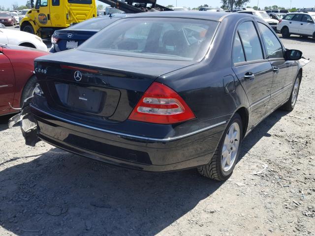 WDBRF61J94A556404 - 2004 MERCEDES-BENZ C 240 BLACK photo 4