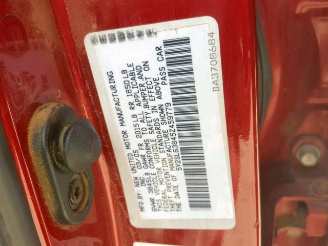 5Y2SL63845Z459779 - 2005 PONTIAC VIBE RED photo 10