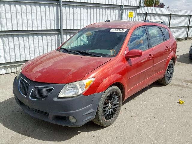 5Y2SL63845Z459779 - 2005 PONTIAC VIBE RED photo 2