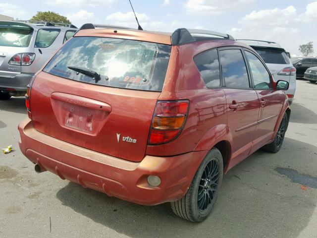 5Y2SL63845Z459779 - 2005 PONTIAC VIBE RED photo 4