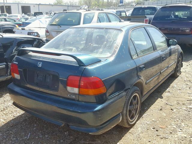 1HGEJ6625WL032689 - 1998 HONDA CIVIC DX GREEN photo 4