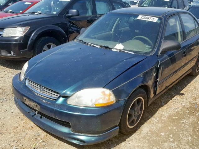 1HGEJ6625WL032689 - 1998 HONDA CIVIC DX GREEN photo 9