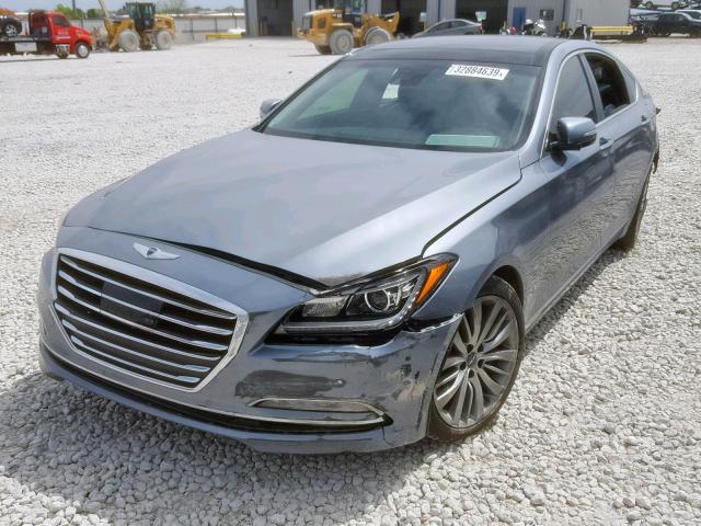 KMHGN4JF2FU034626 - 2015 HYUNDAI GENESIS 5. SILVER photo 2