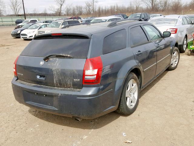 2D4FV47V87H814541 - 2007 DODGE MAGNUM SXT BLUE photo 4