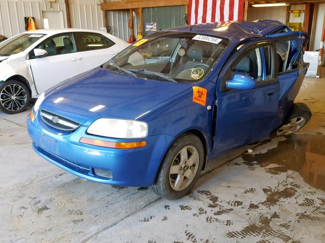 KL1TG56606B622314 - 2006 CHEVROLET AVEO LT BLUE photo 2