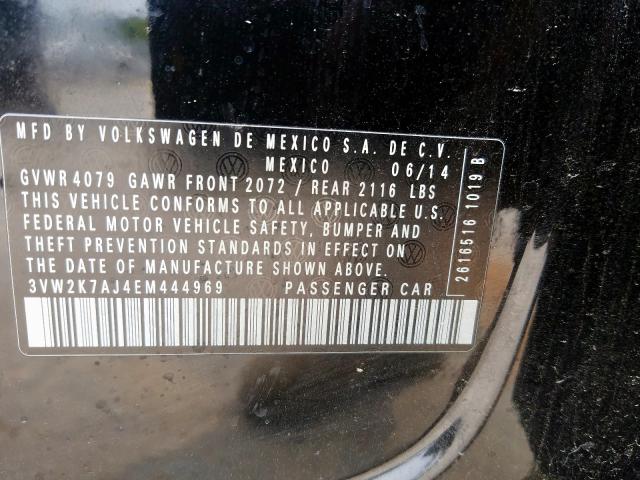 3VW2K7AJ4EM444969 - 2014 VOLKSWAGEN JETTA BASE  լուսանկար 10