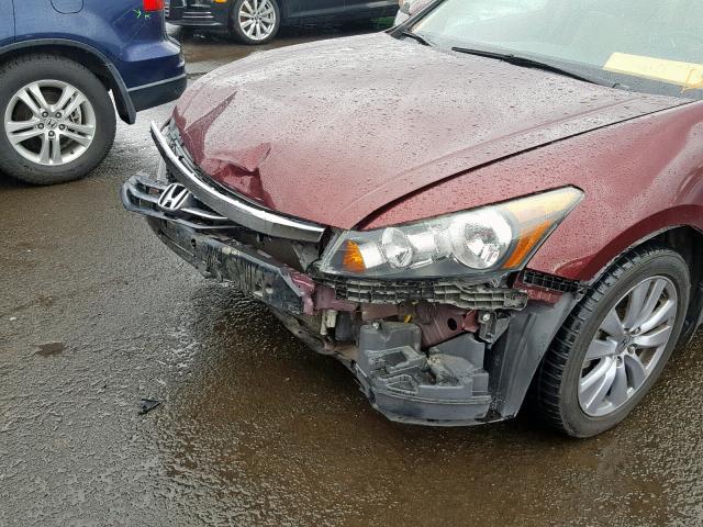 1HGCP2F81BA032987 - 2011 HONDA ACCORD EXL BURGUNDY photo 9