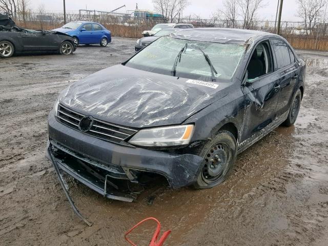3VW2K7AJ3FM327790 - 2015 VOLKSWAGEN JETTA BASE BLACK photo 2