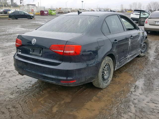 3VW2K7AJ3FM327790 - 2015 VOLKSWAGEN JETTA BASE BLACK photo 4
