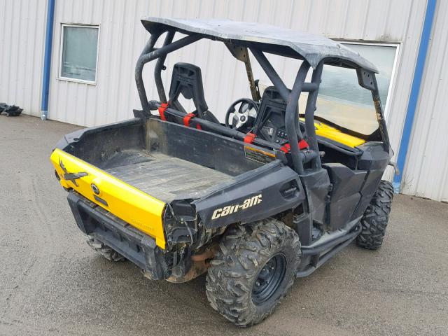 3JBKXLP10CJ002812 - 2012 CAN-AM COMMANDER YELLOW photo 4