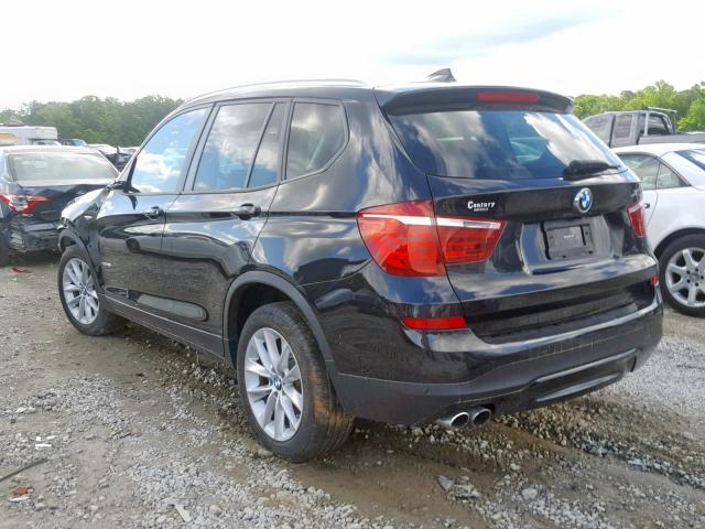 5UXWX9C54G0D63575 - 2016 BMW X3 XDRIVE2 BLACK photo 3