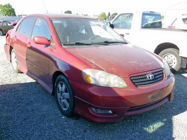 2T1BY32E35C343636 - 2005 TOYOTA COROLLA XR RED photo 1