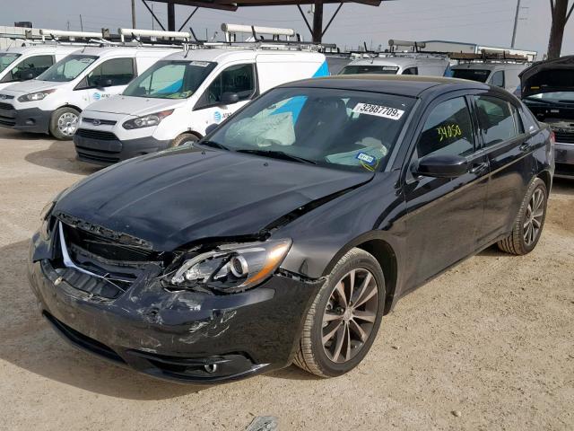 1C3CCBBB2EN172138 - 2014 CHRYSLER 200 TOURIN BLACK photo 2