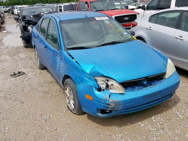 1FAHP34N07W157322 - 2007 FORD FOCUS ZX4 BLUE photo 1