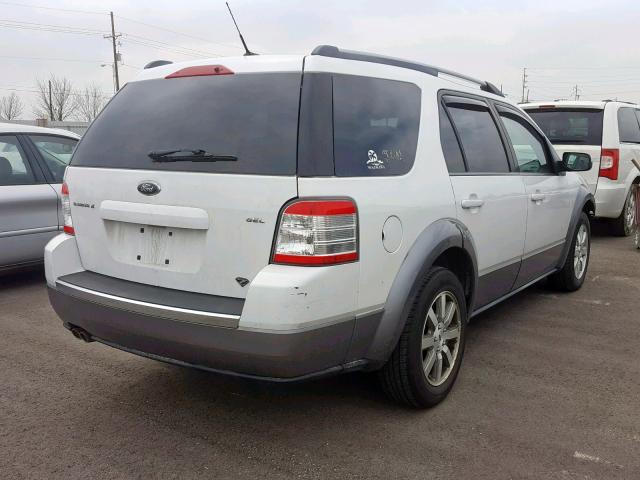 1FMDK02W68GA43382 - 2008 FORD TAURUS X S WHITE photo 4