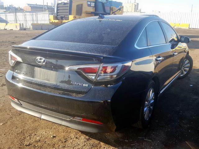 KMHE24L19GA017049 - 2016 HYUNDAI SONATA HYBRID  photo 4