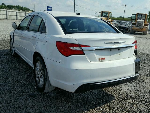 1C3CCBAB2CN200146 - 2012 CHRYSLER 200 LX WHITE photo 3