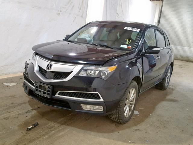 2HNYD2H5XBH537356 - 2011 ACURA MDX ADVANC BLACK photo 2