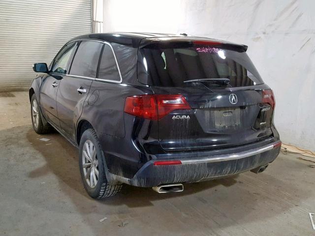 2HNYD2H5XBH537356 - 2011 ACURA MDX ADVANC BLACK photo 3