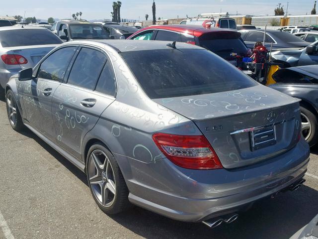 WDDGF7HB2BF650787 - 2011 MERCEDES-BENZ C 63 AMG SILVER photo 3