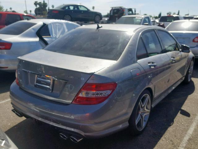 WDDGF7HB2BF650787 - 2011 MERCEDES-BENZ C 63 AMG SILVER photo 4