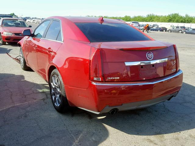 1G6DV57V190143847 - 2009 CADILLAC CTS HI FEA BURGUNDY photo 3