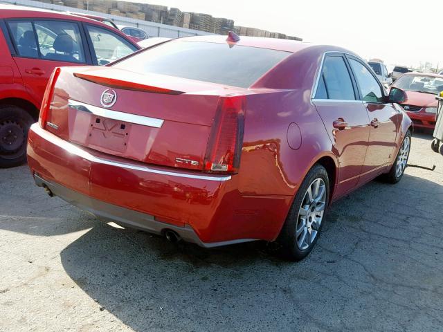 1G6DV57V190143847 - 2009 CADILLAC CTS HI FEA BURGUNDY photo 4