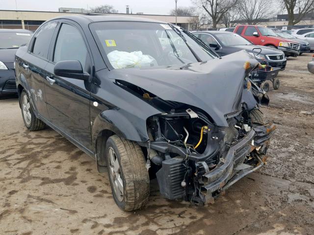 KL1TG56618B176841 - 2008 CHEVROLET AVEO LT BLACK photo 1